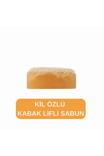 LİMAY 100% Natural Handmade Pumpkin Fiber Clay Extract Soap