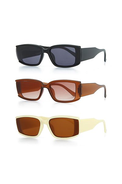 LUPİX Unibody Style Unisex Sunglasses 3-Piece Deal Set