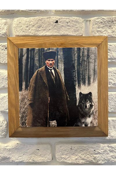 woodhomeworks Панел за картина с масивна рамка от естествен камък и мрамор 26x26 см