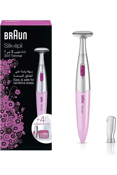 Braun ماكينة تشذيب البكيني Silk-epil 3 في 1 مع 4 ملحقات - FG1100
