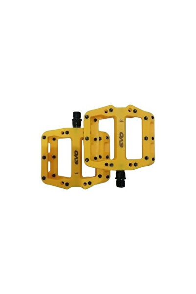 Evo Sarı Plastik Rulmanlı Platform Çivili Bisiklet Pedalı