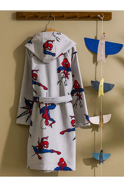 LC Waikiki Lcw Home Gray Printed Boys' Bathrobe