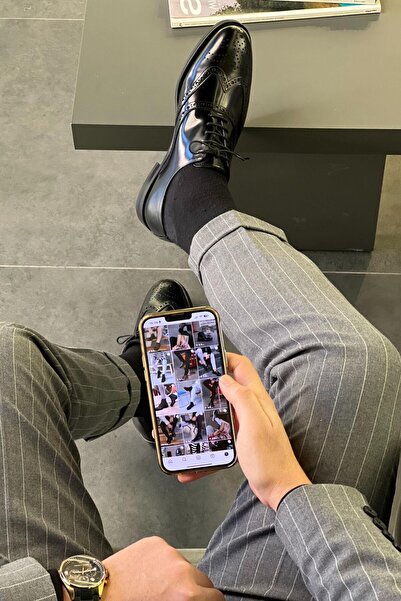 Serhat Özköroğlu LFR-P0400 Pantofi clasici negri ACMA Bagli