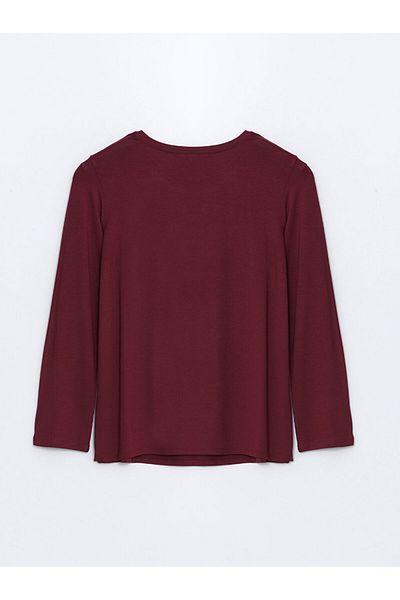 LC Waikiki Γυναικείο T-Shirt LCW Grace Crew Neck Stone