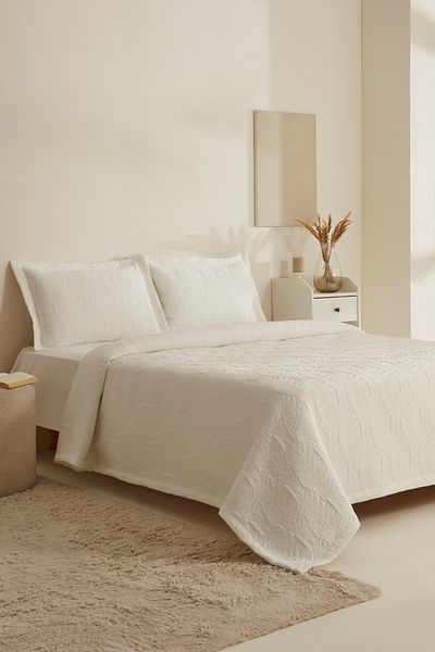 Karaca Home White Serenity Double Bedspread Set