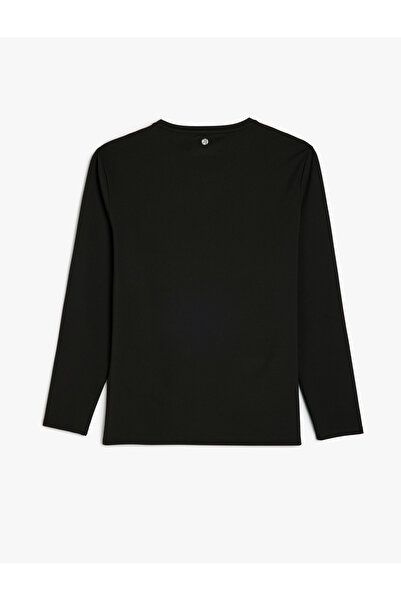 Koton Αθλητικό φούτερ με σλόγκαν με μακρυμάνικο λαιμόκοψη