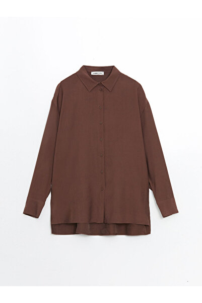 LC Waikiki Lcwaikiki Classic Oversize Women's Crinkle Shirt Tunic