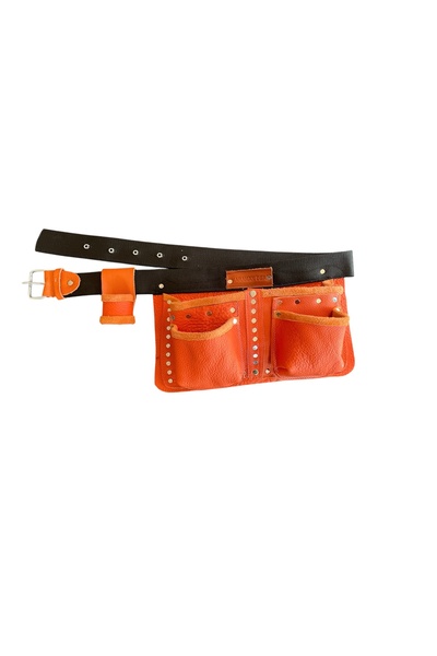 ykrhn Dört Cepli Kalın ve Yumuşak Hakiki Deri Çivi Önlüğü