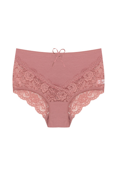 Zena Pachet de 4 chiloČi din bumbac din dantelÄ cu talie ĂŽnaltÄ pentru femei