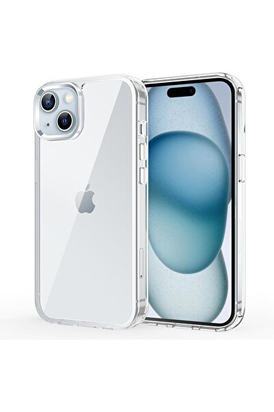 n noppax İphone 15 uyumlu sert sararmaz pc mika arka kılıf telefon kılıfı