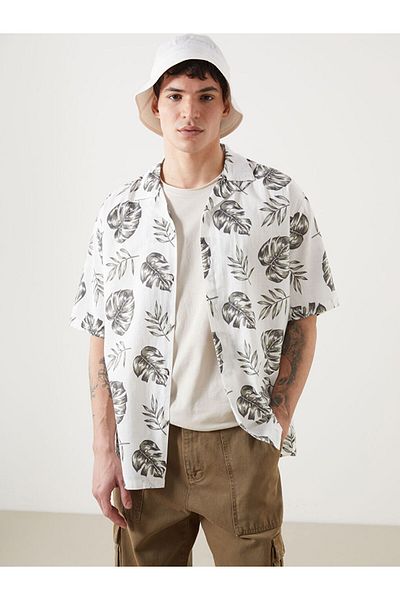 LC Waikiki Regular Fit Short Sleeve Patterned Men's Shirt