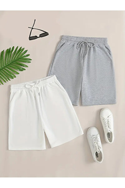 Karatopak Σορτσάκι με Εκτύπωση Χαμογελαστού Προσώπου 2-τεμαχίων Unisex Καλοκα...