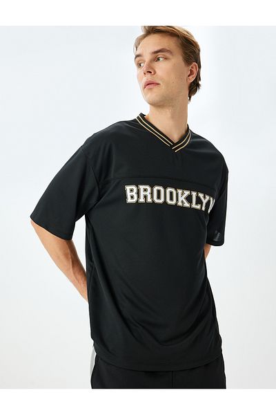 Koton Black Oversized Sport T-Shirt