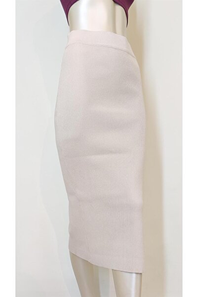 Dilvin 80105 Fustă din velur Bej deschis