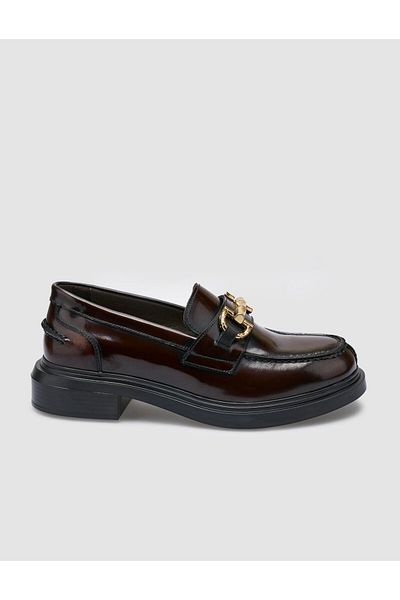 Cabani 100% Genuine Leather Burgundy Women's Casual Shoes