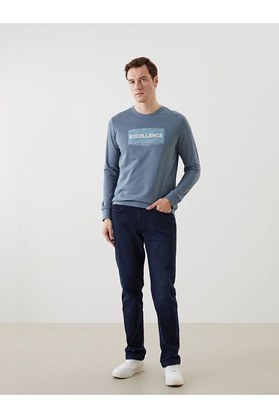 LC Waikiki Crew Neck Long Sleeve Printed Men's Sweatshirt