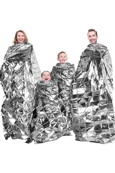 Kyrotech Doğal Afet Termal Battaniye, Folyo Battaniye, Isı Sağ kalım Yansıtıc...