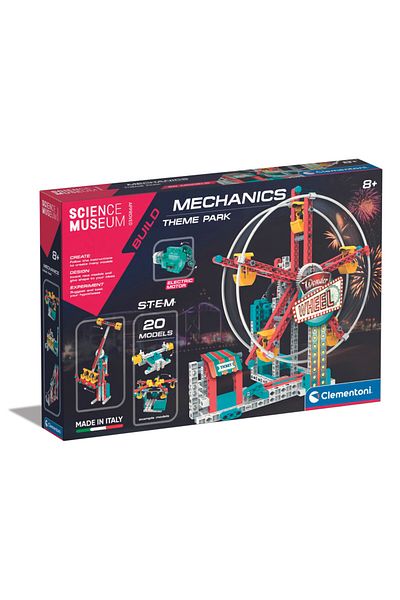 CLEMENTONI Sicence Museum (Mechanics Laboratory)- Theme Park Building Set- Build 20 Different Models
