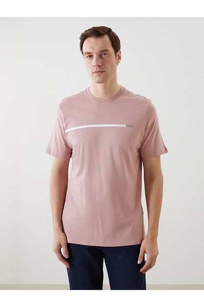 LC Waikiki Ανδρικό μπλουζάκι New Season Crew με κοντό μανίκι χτενισμένο βαμβακερό μπλουζάκι - S55457Z8