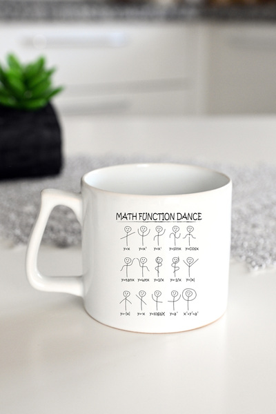 IVART Matematik Formül Dansı Baskılı Porselen Lüks Kupa Bardak-Hediye-öğretme...