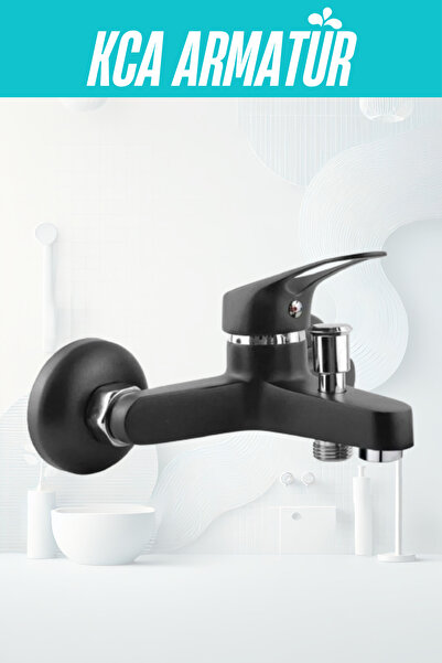 BDL ARMATÜR KCA كروم أسود مفصل - نافورة صنبور وحمام مدخل مياه مزدوج