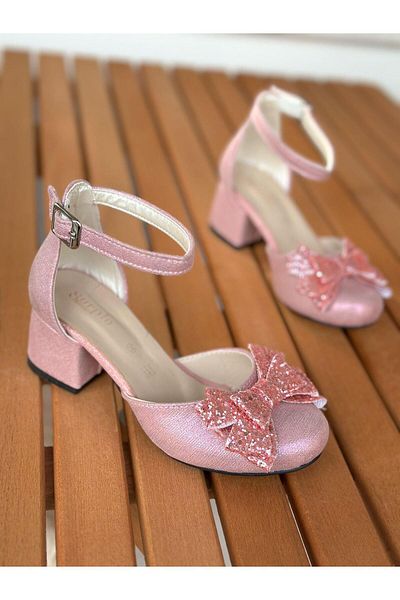 Surpie Shoes Pantofi cu toc pentru copii, pantofi cu toc joase, pantofi de seara pentru copii
