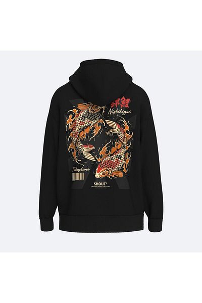 Shout Fukushima Nishikigoi Unisex Oversize Hoodie