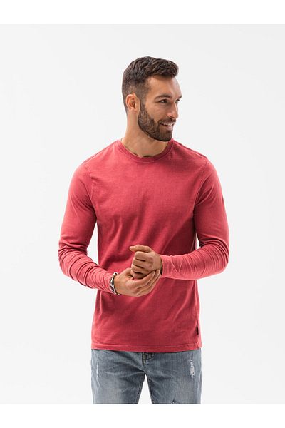 OMBRE Men's unprinted longsleeve - red V3 L131 M