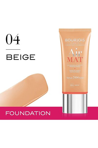 Bourjois , كريم أساس Air Mat 24H. 04 بيج. 30 مل - 1.0 أونصة سائلة