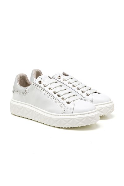 John May Tenis pentru femei / fete Casual MAR-25Y-209 alb-argintiu metalic