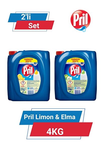 Pril Elma&limon 4kg 2'li Set