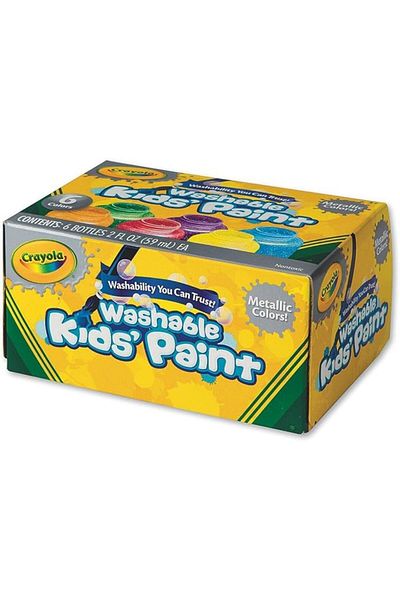 Crayola Washable Kids Paint Metallic 2oz Pack of 6
