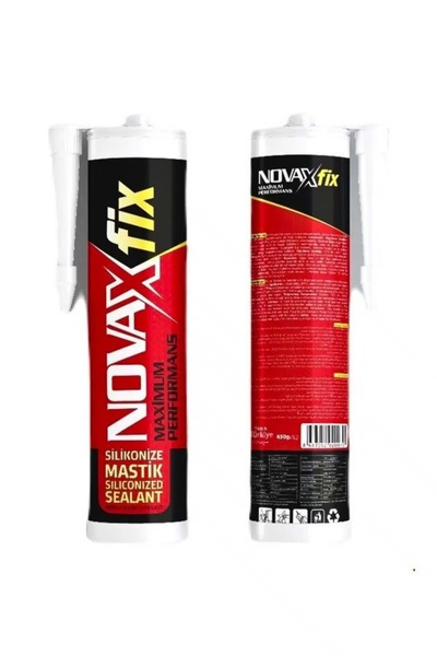 Novax Nova Fix Silikonize Mastik Beyaz 450 gr