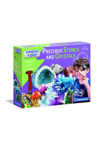 CLEMENTONI Science & Play (Scientific Laboratory) - Precious Crystals and Stones - For Age 8+ Years