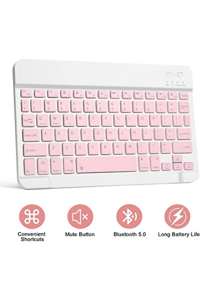 TEKNETSTORE Samsung Galaxy Tab S9 Fe 10.9" Q Türkçe Klavyeli Kılıf Kalem Bölmeli Bluetooth Özellikli Standlı