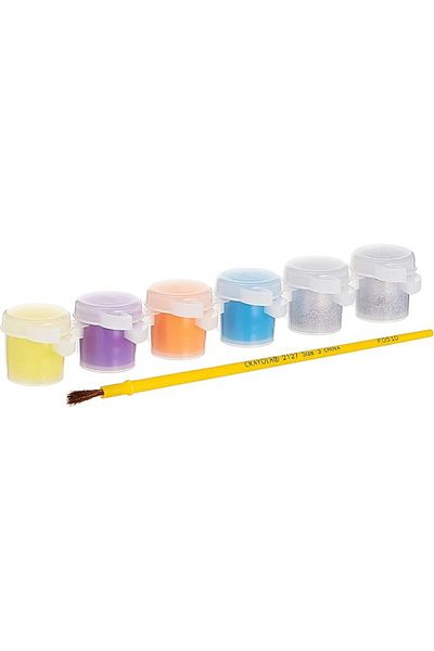 Crayola Washable Kids Paint Pot with Glitter Set Pack of 6