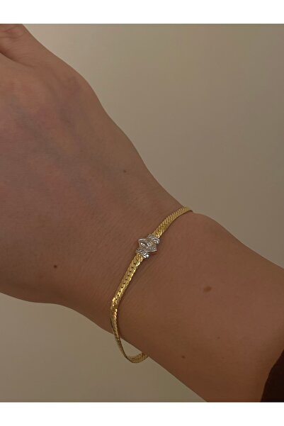 Sade Accessory Ortası Taş Detaylı Örgü Bileklik