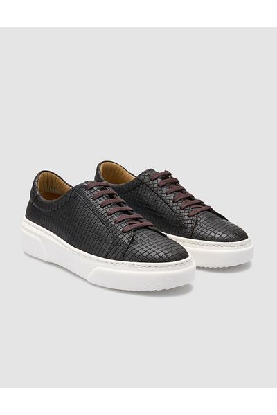 Cabani 100% Genuine Leather Brown Women's Sneakers