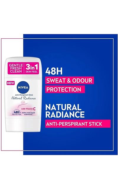 NIVEA Antiperspirant Stick For Women 48h Protection Natural Radiance Vitamin C 50ml
