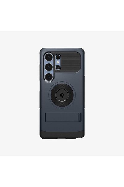 Spigen جراب Spigen Slim Armor MagFit لهاتف Samsung Galaxy S25 ULTRA مع حامل - رمادي معدني