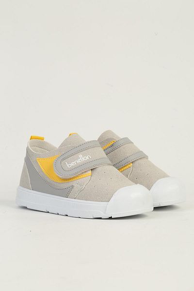 Benetton Gray Yellow Children's Sports Shoes Bn-1403