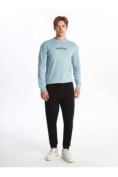LC Waikiki Ανδρικό Jogger Sweatpants LCW Casual Black Slim Fit