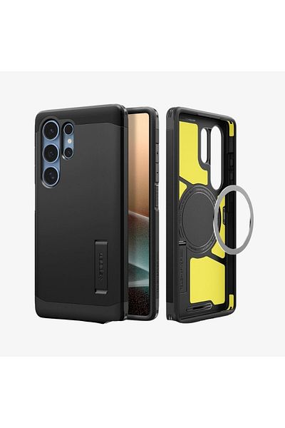 Spigen Spigen Tough Armor MagFit for Samsung Galaxy S25 ULTRA case [MagSafe Compatible] - Black