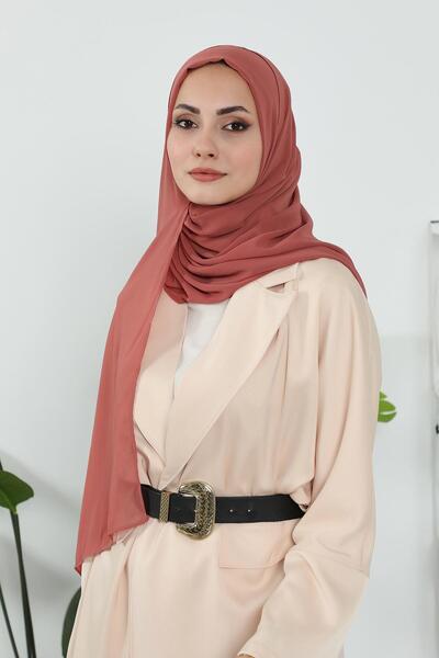 Aisha's Design Πρακτικό σάλι από σιφόν κλασικού σχεδιασμού, PS-11, κανέλα