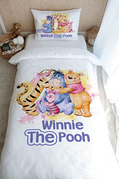 Tuğba Kuğu Single Duvet Cover Set (160X220) - Cartoon Series - Cute Bear