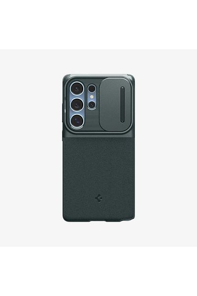 Spigen Spigen Optik Armor for Samsung Galaxy S25 ULTRA case with Camera Lens Protector - Abyss Green
