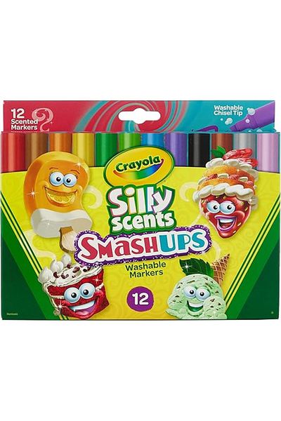 Crayola Silly Scents Smash Ups Wedge Tip Scented Markers 12pk CY58-8279