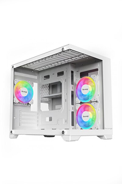 Revenge Nova Beyaz 3 Rgb Fanlı Temperli Cam Panel Boş M-atx Gaming Oyuncu Bilgisayar Kasası