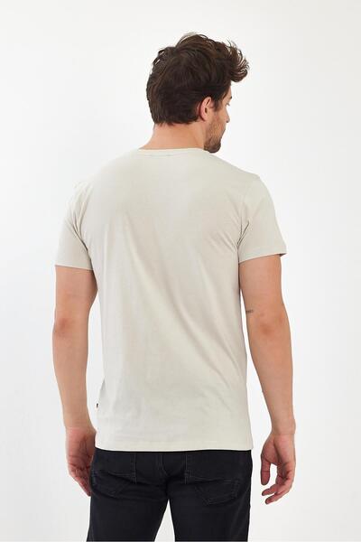 yakamor Ανδρικό μπλουζάκι με λαιμόκοψη με τύπωμα Compact Crew