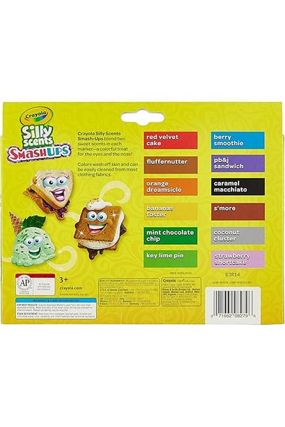 Crayola Silly Scents Smash Ups Wedge Tip Scented Markers 12pk CY58-8279